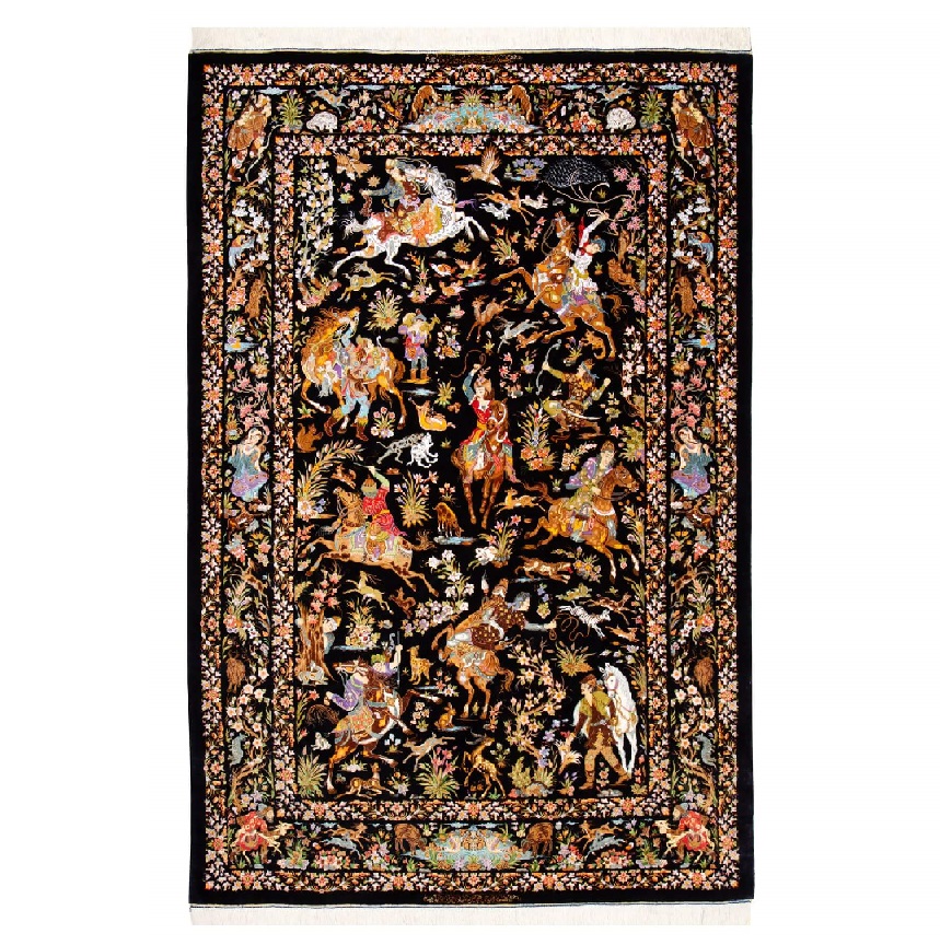 فرش طرح شکارگاه تبریز