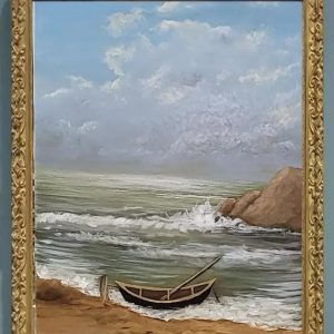 تابلو نقاشی قایق و دریا